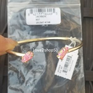 Kendra Scott Magenta Opal Jackson gold bracelet